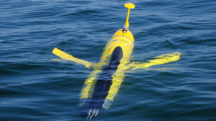 Ein Glider kurz vor dem Abtauchen. -Bild: Raimo Kopetzky/Hereon-